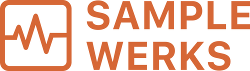 Logo of SAMPLE WERKS with an orange and white design.
