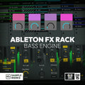 Ableton FX Rack Bass Engine with Sample Werks branding on a dark background