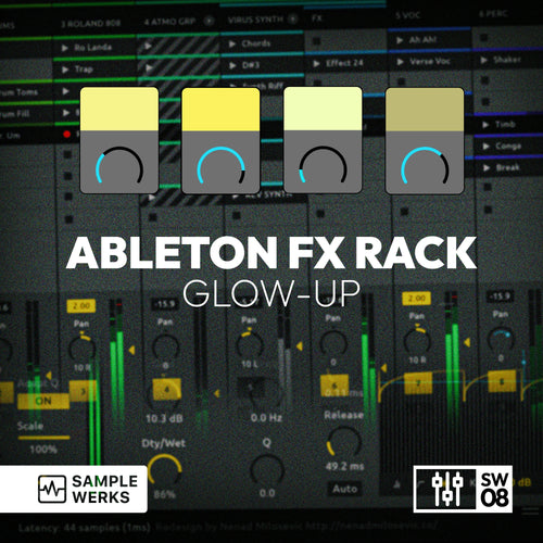 Ableton FX Rack software interface with Sample Werks branding on a dark background.